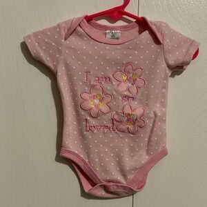 Charming Pink Floral Baby Bodysuit
